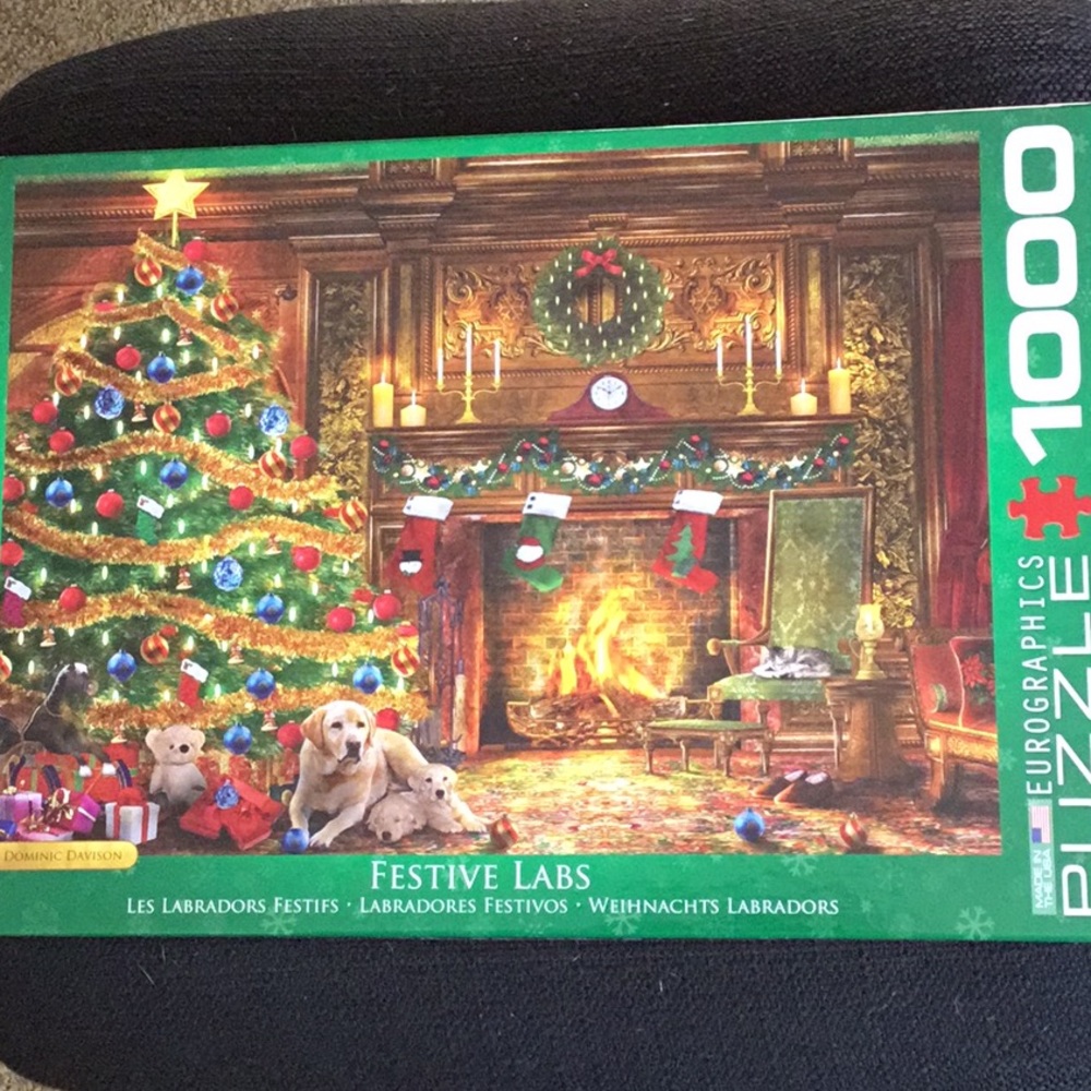 Eurographics Christmas Jigsaw Puzzle, “Festive Labs” 1000 pieces